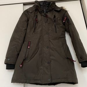 Women’s Parka Dk Olive Green (Small)